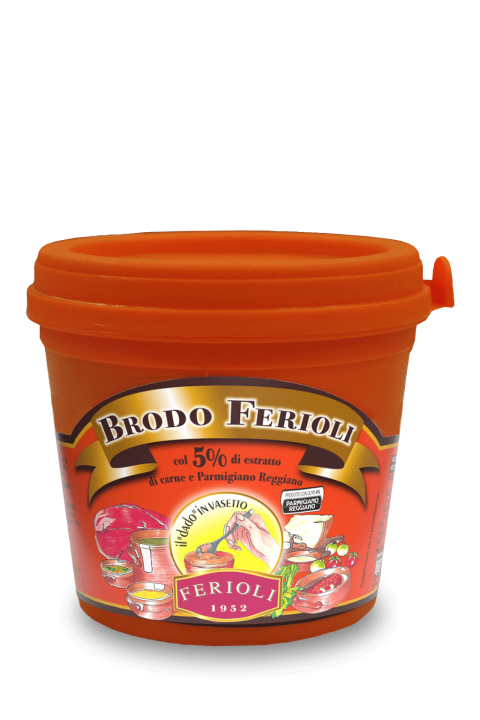 Brodo con estratto carne 5% e Parmigiano Reggiano 440g